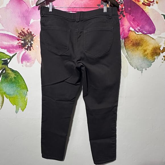 Democracy Womens Size 12 Waist Elastic Ab Solution Brown Pull On Jeans Comfort - Picture 2 of 6